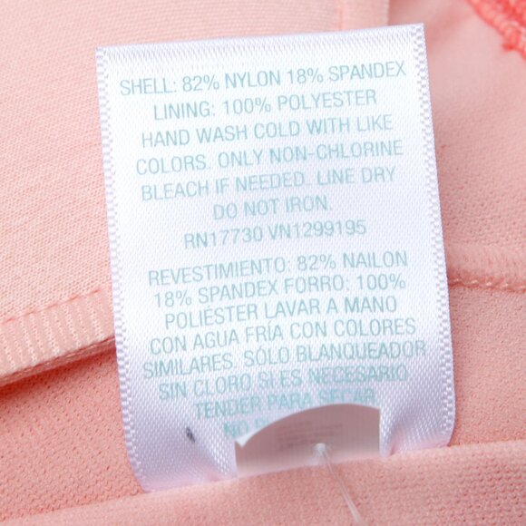 Kona Sol Triangle Pink Check Bikini Top Coral Strappy Stretch Beach Summer Pool - Picture 6 of 6